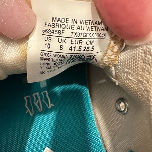 Converse All Star Chuck Taylor Shoreline Gray Canvas/Linen Blend Sneakers - Picture 6 of 7